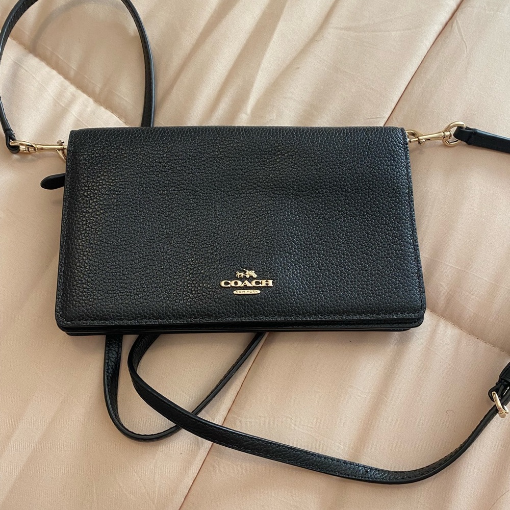 Black Coach crossbody bag
